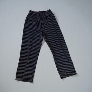 Jones New York Wide Leg Lightweight Striped Trousers. Size 12.